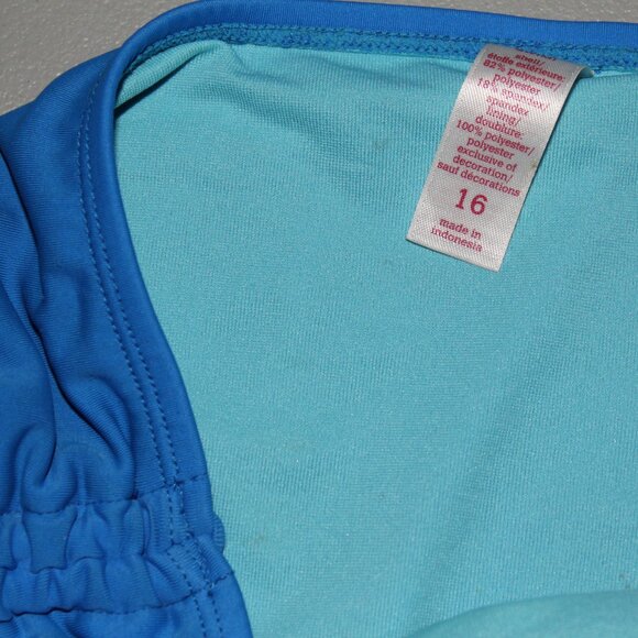 Blue 2 Pcs Justice Bikini Swimsuit Size 16 - Picture 4 of 10